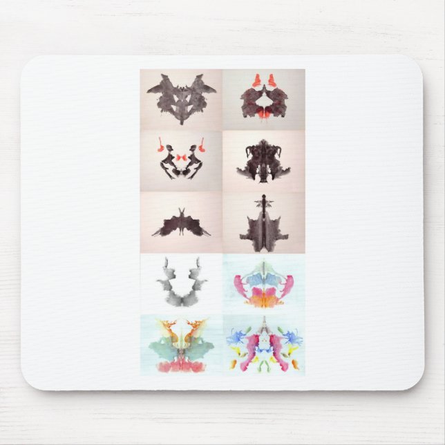 Die Rorschach Test-Tinte befleckt allen 10 Teller Mousepad (Vorne)