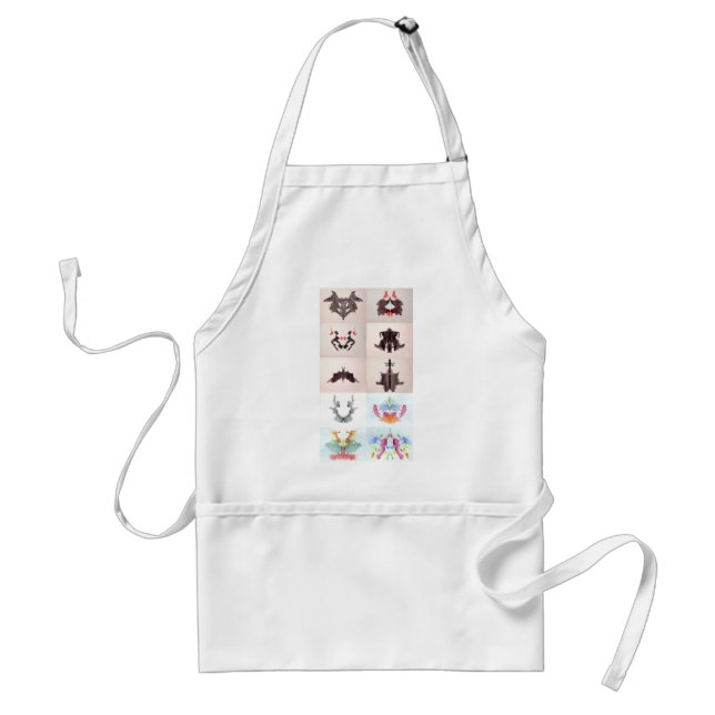 Die Rorschach Test-Tinte befleckt allen 10 Teller Schürze (Vorne)