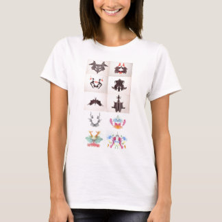 Die Rorschach Test-Tinte befleckt allen 10 Teller T-Shirt
