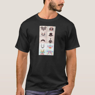 Die Rorschach Test-Tinte befleckt allen 10 Teller T-Shirt