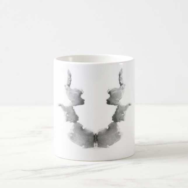 Die Rorschach Test-Tinte befleckt Kopf-Gesichter Tasse (Mittel)