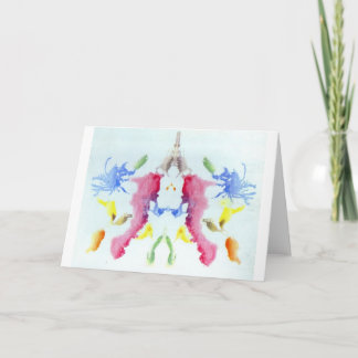 Die Rorschach Test-Tinte befleckt Krabben-Hummer Karte