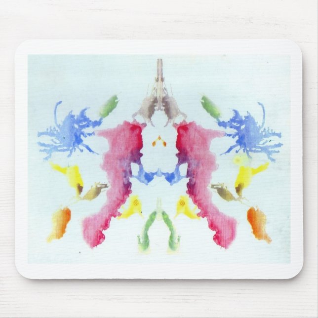 Die Rorschach Test-Tinte befleckt Krabben-Hummer Mousepad (Vorne)
