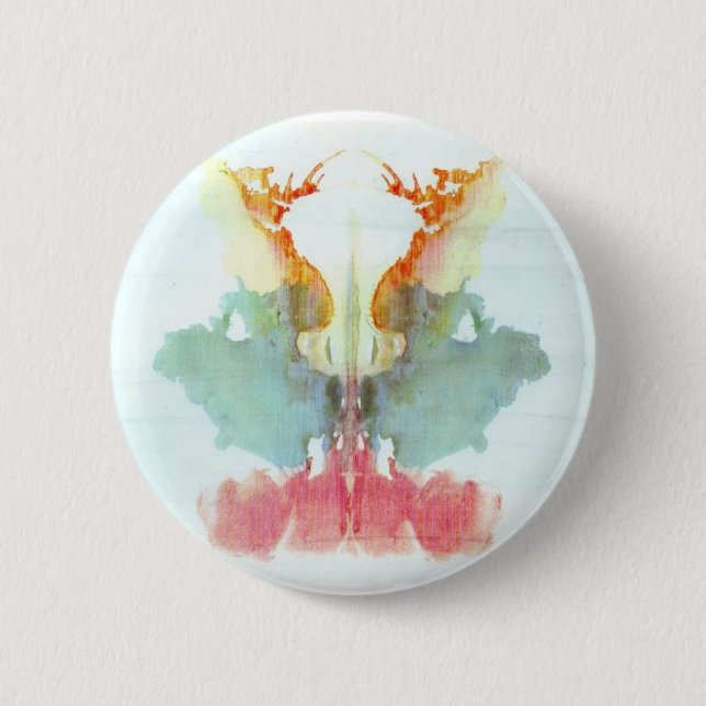Die Rorschach Test-Tinte befleckt Menschen der Button (Vorderseite)