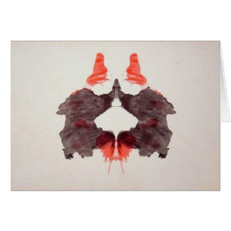 Die Rorschach Test-Tinte befleckt Platte 2 zwei
