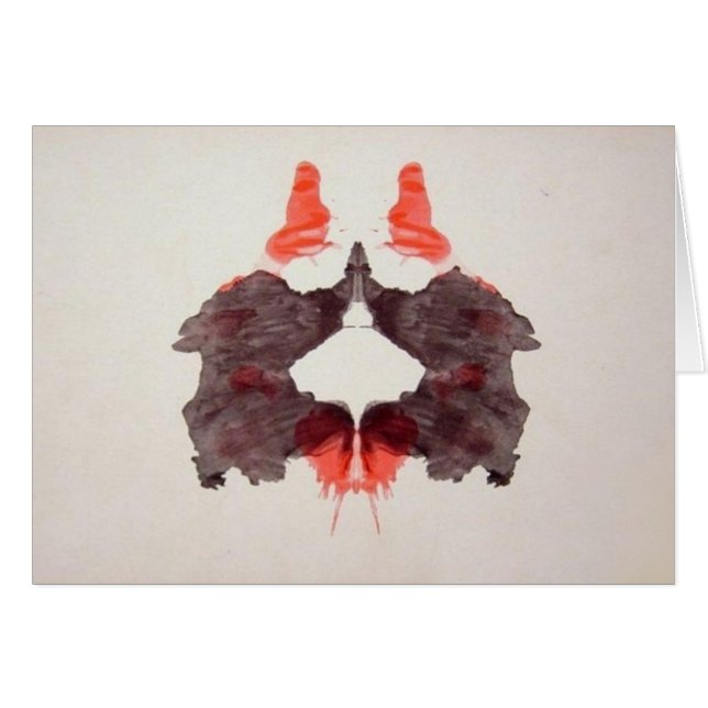Die Rorschach Test-Tinte befleckt Platte 2 zwei (Vorderseite (Horizontal))