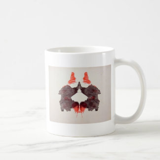 Die Rorschach Test-Tinte befleckt Platte 2 zwei Tasse