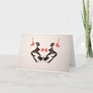 Die Rorschach Test-Tinte befleckt Platte 3 zwei Karte
