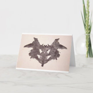 Die Rorschach Test-Tinte befleckt Schläger der Karte