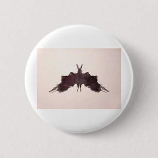 Die Rorschach Test-Tinte befleckt Schläger-Motte Button