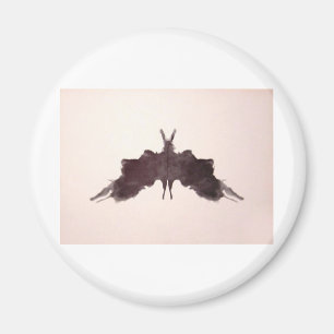 Die Rorschach Test-Tinte befleckt Schläger-Motte Magnet