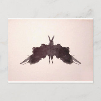 Die Rorschach Test-Tinte befleckt Schläger-Motte Postkarte
