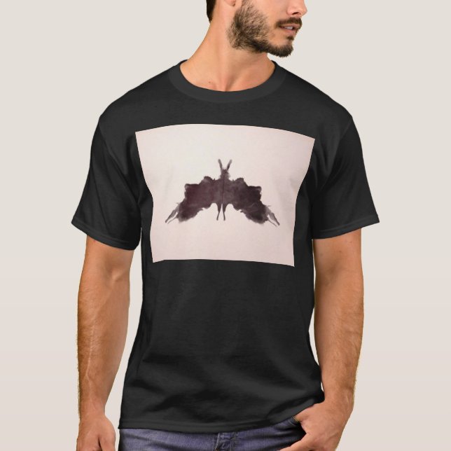 Die Rorschach Test-Tinte befleckt Schläger-Motte T-Shirt (Vorderseite)