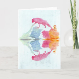 Die Rorschach Test-Tinte befleckt Tier der Karte