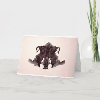 Die Rorschach Test-Tinte befleckt Tierhaut der Karte