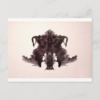 Die Rorschach-Testfarben Blocks Plate 4 Tierhaut Postkarte