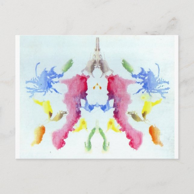 Die Rorschach Testfarbenplatte 10 Crab Hummer Postkarte (Vorderseite)