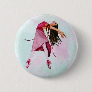 Die rosa Ballerina Button