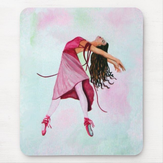 Die rosa Ballerina Mousepad (Vorne)