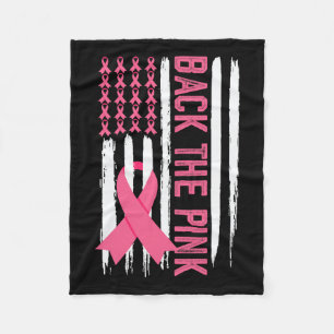 Die rosa Brustkrebs-Bewusstseins-USA-Flagge rosa B Fleecedecke