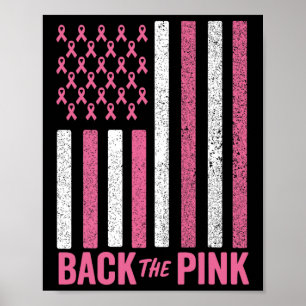 Die rosa Brustkrebs-Erkennungsmarke "Men Wom" Poster