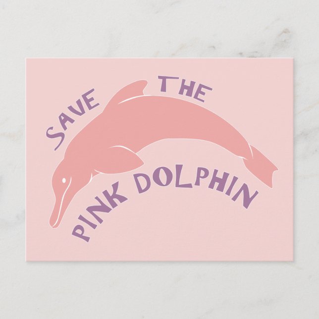 Die rosa Dolphin gerettet Postkarte (Vorderseite)