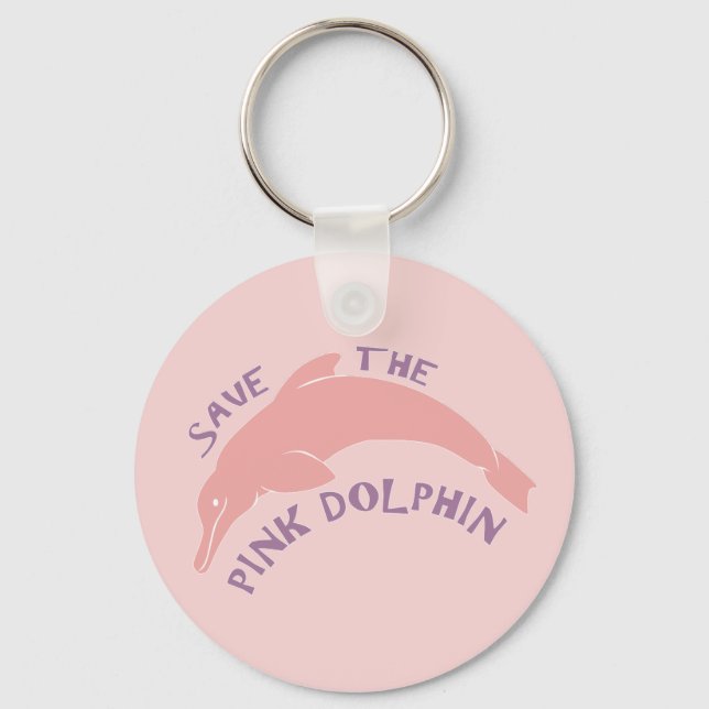 Die rosa Dolphin gerettet Schlüsselanhänger (Vorderseite)