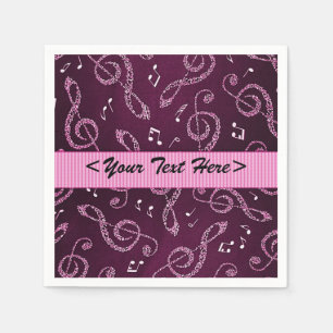 Die rosa dreifachen stilvollen Clefs Serviette