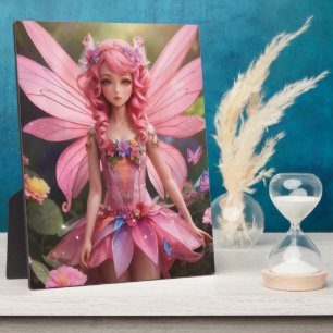 Die rosa Fee   Fantasy Digital Art Tabletop Fotoplatte