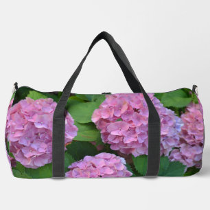 Die rosa Hortensia-Hydrangea-Blume Duffle Bag