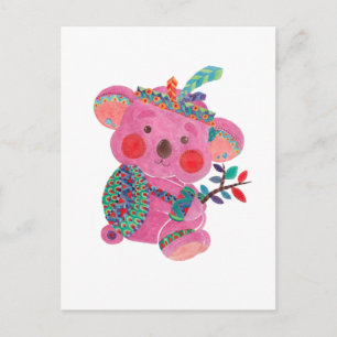 Die rosa Koala Postkarte