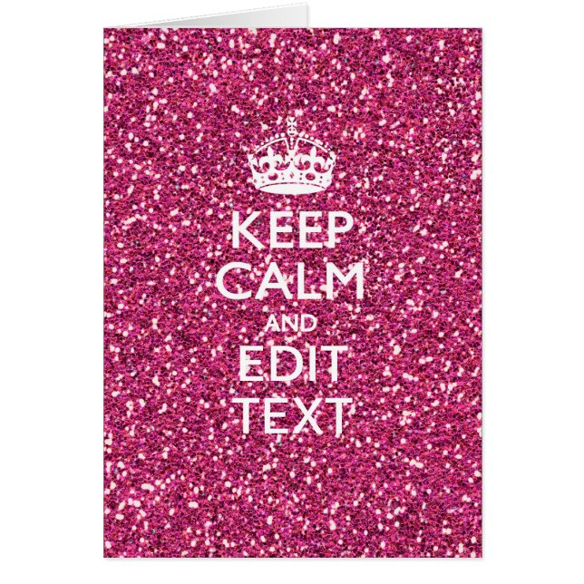 Die rosa personalisierte Rose BEHALTEN RUHE UND (Vorne)