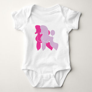 Die rosa Pudel Baby Strampler