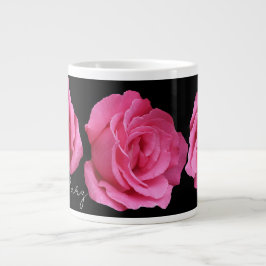 Die rosa Rosa Rosa ist modern Vintag Jumbo-Tasse