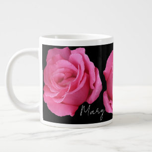 Die rosa Rosa Rosa ist modern Vintag Jumbo-Tasse