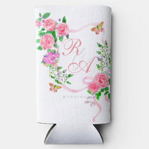 Die rosa Rosenhalterung kann gefärbt werden Selters Dosenkühler