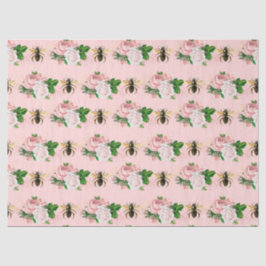 Die rosa und goldene Bienenreihe - Design 10 Seidenpapier