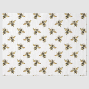 Die rosa und goldene Bienenreihe Design 11 Seidenpapier