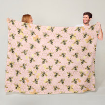 Die rosa und goldene Bienenreihe - Design 1