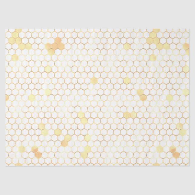 Die rosa und goldene Bienenreihe - Design 6 Seidenpapier (Vorderseite)