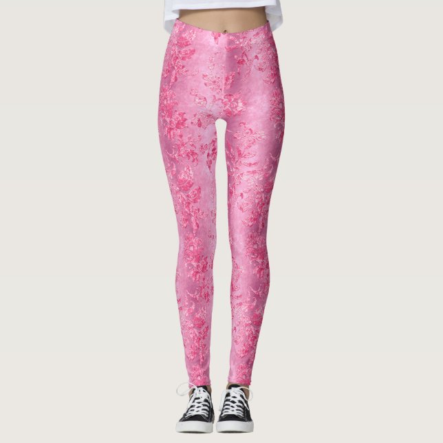Die rosa Velvet-Serie Design 3 Leggings (Vorderseite)