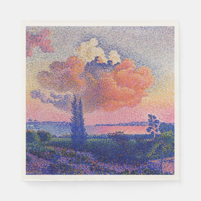 Die rosa Wolke des Kreuzes Henri-Edmond Serviette (Vorderseite)
