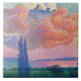 Die rosa Wolke, Gemälde von Henri-Edmond Cross Fliese