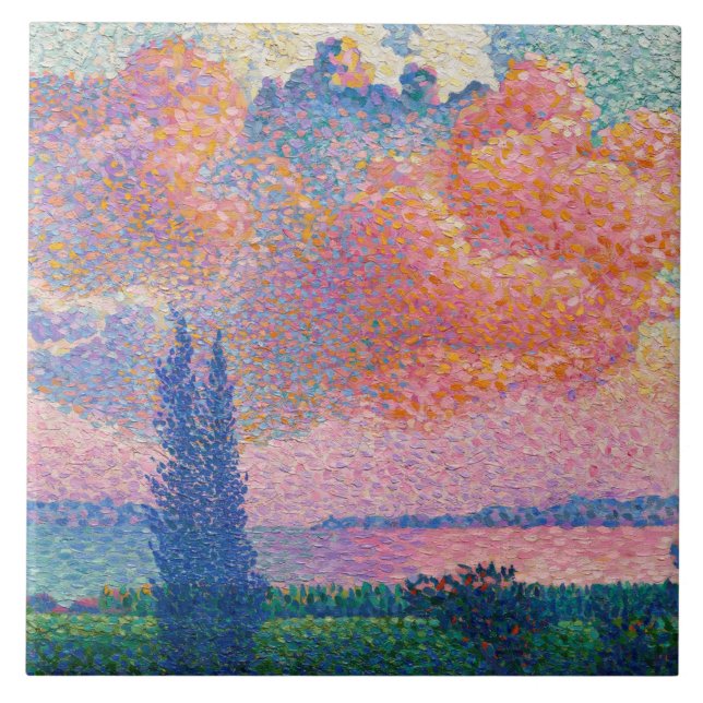 Die rosa Wolke, Gemälde von Henri-Edmond Cross Fliese (Vorderseite)