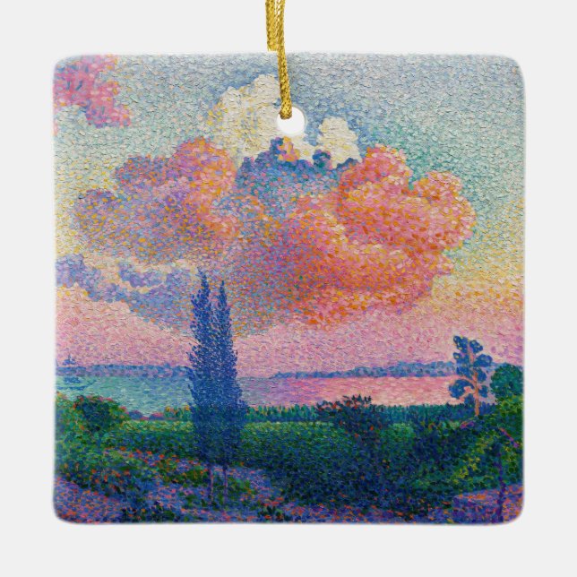 Die rosa Wolke, Gemälde von Henri-Edmond Cross Keramikornament (Vorderseite)