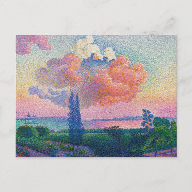 Die rosa Wolke, Gemälde von Henri-Edmond Cross Postkarte (Vorderseite)
