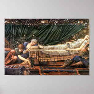 Die Rose Bower von Edward Burne Jones Poster