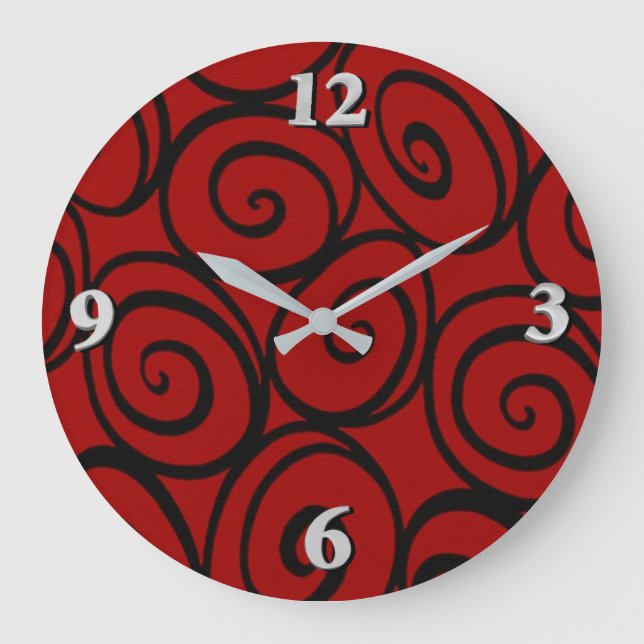 Die Rose der Königin Große Wanduhr (Vorderseite)