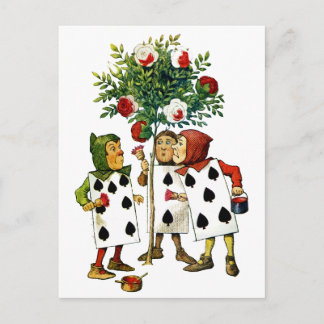 Die Rose der Königin in der Alice im Wunderland ma Postkarte
