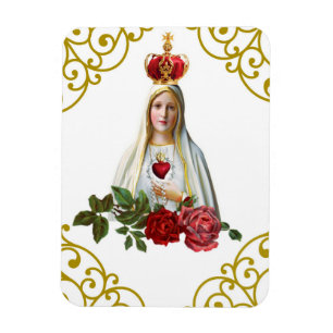 Die Rose der Rosary-Kronen von Fatima Magnet